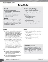Icon image Operations and Algebraic Thinking Leveled Problems: Using Pattern Blocks