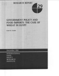 Icon image Government Policy and Food Imports: The Case of Wheat in Egypt