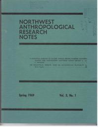 Icon image Northwest Anthropological Research Notes: Volume 3 Number 1