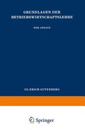 Icon image Grundlagen der Betriebswirtschaftslehre: Band 2: Der Absatz
