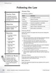 Icon image Vocabulary Ladder for Following the Law