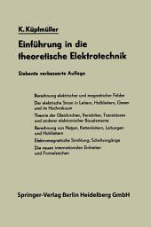 Icon image Einführung in die theoretische Elektrotechnik: Ausgabe 7