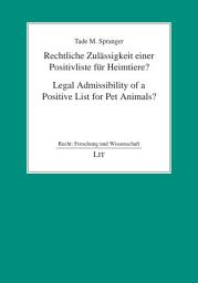 Icon image Legal admissibility of a positive list for pet animals?