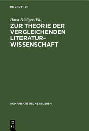 Icon image Zur Theorie der vergleichenden Literaturwissenschaft