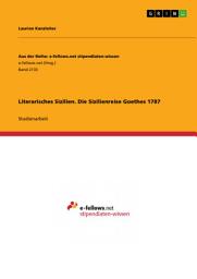 Icon image Literarisches Sizilien. Die Sizilienreise Goethes 1787