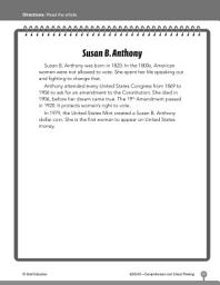 Icon image Test Prep Level 2: Susan B. Anthony Comprehension and Critical Thinking