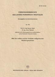Icon image Über den Aufbau und das Verhalten meßgesteuerter Werkzeugmaschinen