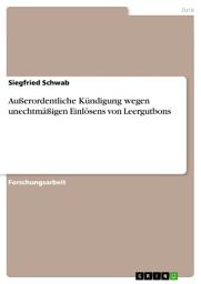 Icon image Außerordentliche Kündigung wegen unechtmäßigen Einlösens von Leergutbons
