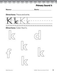 Icon image Pre-Kindergarten Foundational Phonics Skills: Primary Sound k