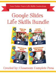 Icon image Daily, Practical, Real World & Applying Life Skills BUNDLE - Google Slides Gr. 6-12+ (SPED)