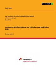 Icon image Autonome Waffensysteme aus ethischer und politischer Sicht