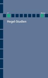 Icon image Hegel-Studien Band 47