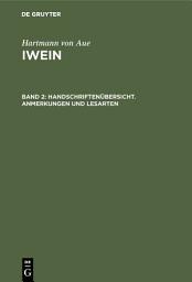 Icon image Handschriftenübersicht. Anmerkungen und Lesarten: Ausgabe 7