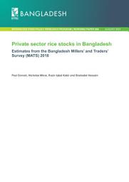 Icon image Private sector rice stocks in Bangladesh: Estimates from the Bangladesh Millers’ and Traders’ Survey (MATS) 2018