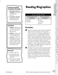 Icon image Academic Vocabulary Level 5--Reading Biographies