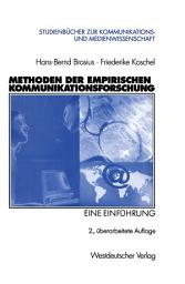 Icon image Methoden der empirischen Kommunikationsforschung: Eine Einführung, Ausgabe 2