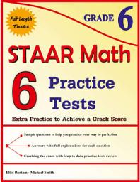 Icon image 6 STAAR Math Practice Tests Grade 6: Extra Practice to Achieve a Crack Score Paperback