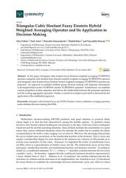 Icon image Triangular Cubic Hesitant Fuzzy Einstein Hybrid Weighted Averaging Operator and Its Application to Decision Making