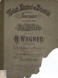 Icon image Wotan's Abschied von Brunnhilde u. Feuerzauber aus dem Musik-Drama "Die Walkure" v. R. Wagner