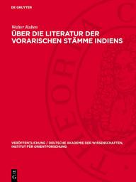 Icon image Über die Literatur der vorarischen Stämme Indiens