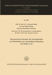Icon image Streuwertuntersuchungen der Zerspanbarkeit von Werkstücken aus verschiedenen Schmelzen des Stahles C 45
