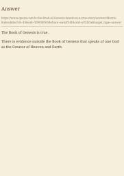 Icon image Evidence for the Book of Genesis