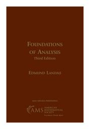 Icon image AMS Chelsea Publishing: Foundations of Analysis