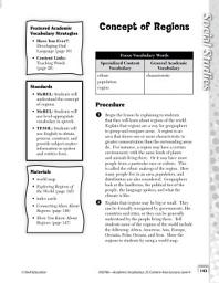 Icon image Academic Vocabulary Level 4--Concept of Regions