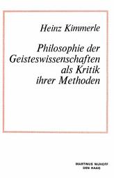 Icon image Philosophie der Geisteswissenschaften als Kritik Ihrer Methoden