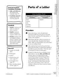 Icon image Academic Vocabulary Level 1--Parts of a Letter