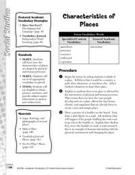Icon image Academic Vocabulary Level 4--Characteristics of Places