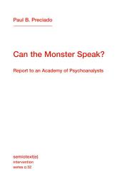 Icon image Can the Monster Speak?: Report to an Academy of Psychoanalysts