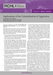 Icon image Implications of the Criminalisation of Aggression