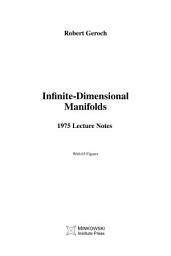 Icon image Infinite-Dimensional Manifolds: 1975 Lecture Notes