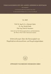 Icon image Untersuchungen über die Genauigkeit von Kegelradverzahnmaschinen und Kegelradgetrieben