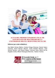 Icon image Actas del I Congreso Anual de Estudiantes de Doctorado de la Universidad Miguel Hernández de Elche (CAED)