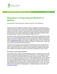 Icon image Regulation of agricultural markets in Malawi