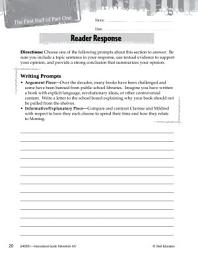 Icon image Fahrenheit 451 Reader Response Writing Prompts