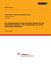 Icon image Der Haakjöringsköd-Fall als klassisches Beispiel für den juristischen Grundsatz "Falsa demontratio non nocet". Eine kritische Diskussion