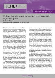 Icon image Delitos internacionales sexuales como tópico de la justicia penal