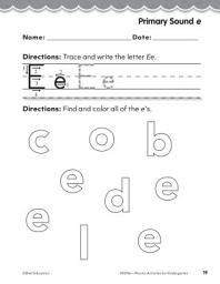 Icon image Kindergarten Foundational Phonics Skills: Primary Sound e
