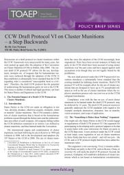 Icon image CCW Draft Protocol VI on Cluster Munitions - a Step Backwards