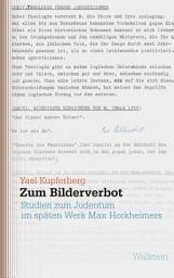 Icon image Zum Bilderverbot: Studien zum Judentum im späten Werk Max Horkheimers