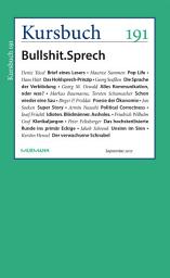 Icon image Kursbuch 191: Bullshit. Sprech