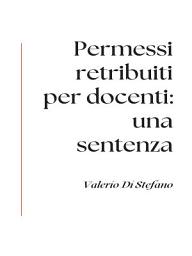 Icon image Permessi retribuiti per docenti: una sentenza