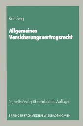 Icon image Allgemeines Versicherungsvertragsrecht: Ausgabe 2