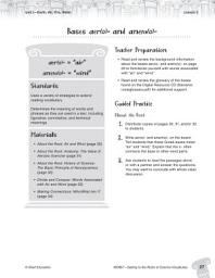 Icon image Content-Area Vocabulary Science--Bases aer(o)- and anem(o)-