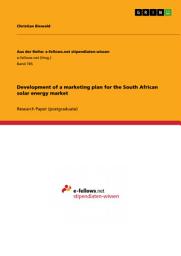 Icon image Development of a marketing plan for the South African solar energy market