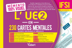 Icon image Mémento 100% visuel - L'UE 2 en 230 cartes mentales - IFSI: "Sciences biologiques et médicales" - Semestres 1 à 5