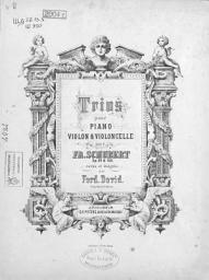 Icon image Trios pour piano, violon et violoncelle par Fr. Schubert